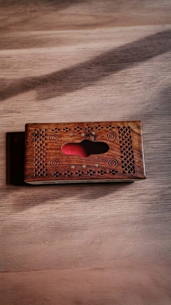 Hand-Carved Wooden Tissue Box Holders